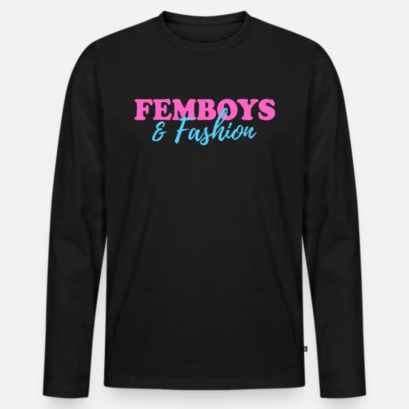 Femboy-Geschenk - Männer Premium Bio Langarmshirt - Schwarz