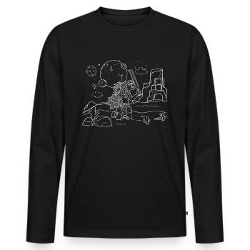 Azteken-Jaguar-Krieger Maya-Inka - Männer Premium Bio Langarmshirt - Schwarz - Vorne - Nico (187cm)