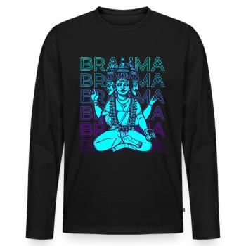 Brahma Uralter Gott Hindu-Mythologie Geschenk - Männer Premium Bio Langarmshirt - Schwarz - Vorne - Nico (187cm)