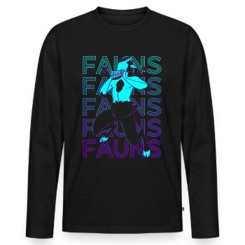 Faune Satyre Faune Mythologie grecque antique Ret - T-shirt manches longues Premium bio Homme - noir - Devant - Nico (187cm)