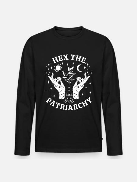 Hex The Patriarchy Smach Patriarchy - Men's Premium Organic Long Sleeve Shirt - black