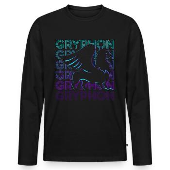 Griffon Mythologie grecque Grec ancien - T-shirt manches longues Premium bio Homme - noir - Devant - Nico (187cm)