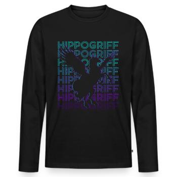 Hippogriff Hippogryph Greek Mythology - Men's Premium Organic Long Sleeve Shirt - black - Front - Nico (187cm)