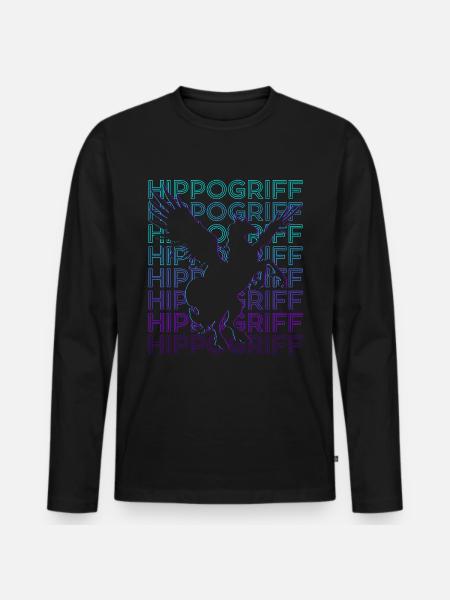 Hippogriff Hippogryph Greek Mythology - Men's Premium Organic Long Sleeve Shirt - black