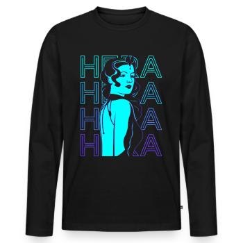 Héra Déesse grecque Mytholo grec ancien - T-shirt manches longues Premium bio Homme - noir - Devant - Nico (187cm)