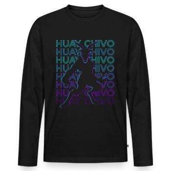Huay Chivo Maya Biest Maya Mythologie Retro - Männer Premium Bio Langarmshirt - Schwarz - Vorne - Nico (187cm)