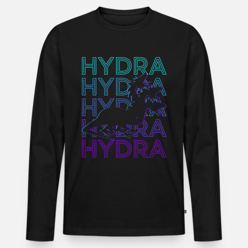 Hydra Mitologia greca Greca antica - Maglia a manica lunga ecologica premium da uomo - nero