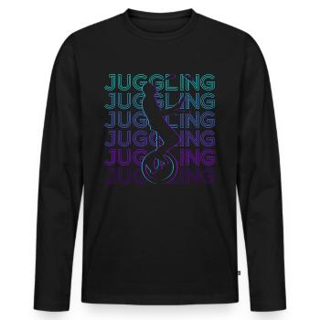 Jonglieren Jongleur Retro - Männer Premium Bio Langarmshirt - Schwarz - Vorne - Nico (187cm)