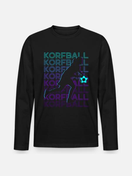 Korfball Player Retro - Men's Premium Organic Long Sleeve Shirt - black