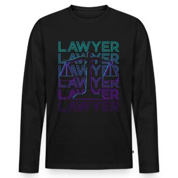 Lawyer Lawyer Scales of Justice - Men's Premium Organic Long Sleeve Shirt - black - Front - Nico (187cm)