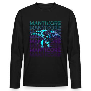 Mantikor Persian Mythology Antiquity - Men's Premium Organic Long Sleeve Shirt - black - Front - Nico (187cm)
