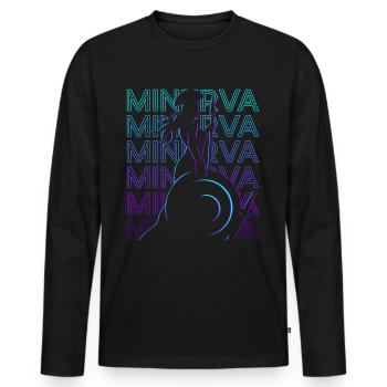 Minerva Déesse romaine Mythologie romaine - T-shirt manches longues Premium bio Homme - noir - Devant - Nico (187cm)