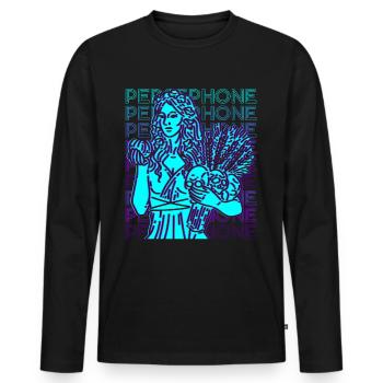 Persephone Griechische Göttin Griechische Mytholog - Männer Premium Bio Langarmshirt - Schwarz - Vorne - Nico (187cm)