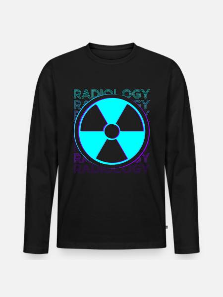 Radiology Radiologist Rad Tech Retro - Men's Premium Organic Long Sleeve Shirt - black
