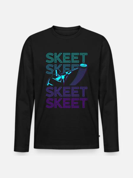 Skeet Retro - Men's Premium Organic Long Sleeve Shirt - black