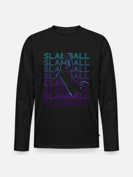 Slamball Player Retro - Men's Premium Organic Long Sleeve Shirt - black