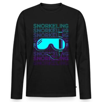 Schnorcheln Schnorchler Schnorchel Retro - Männer Premium Bio Langarmshirt - Schwarz - Vorne - Nico (187cm)