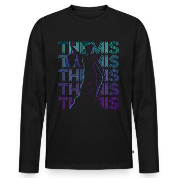 Themis Goddess of Justice Lady Justice - Men's Premium Organic Long Sleeve Shirt - black - Front - Nico (187cm)