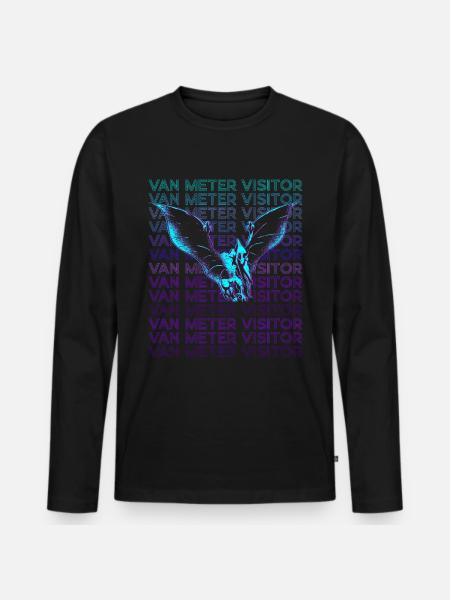 Van Meter Visiteur Cryptozoologie Rétro - T-shirt manches longues Premium bio Homme - noir