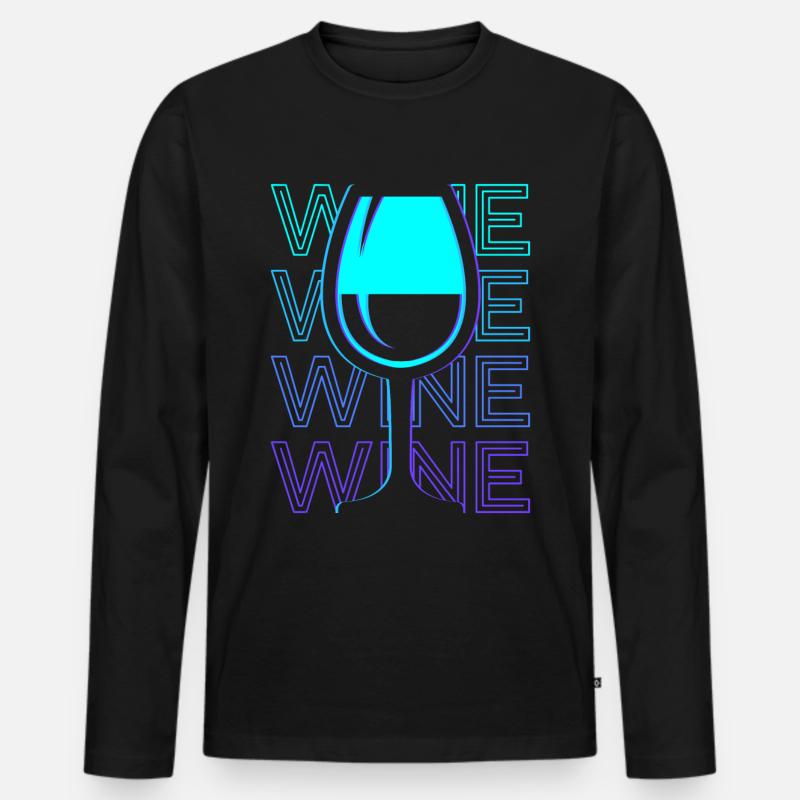 Wine Drinker Wine Drinker Sommelier Winemaker Retro Men's Premium Organic Long Sleeve Shirt