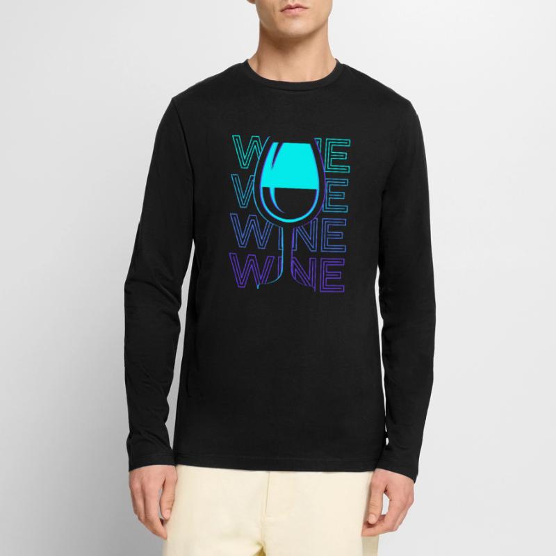 Wine Drinker Wine Drinker Sommelier Winemaker Retro Men's Premium Organic Long Sleeve Shirt