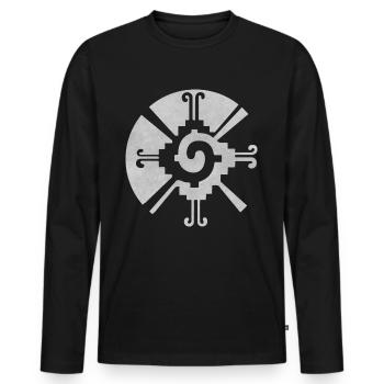 Hunab Ku Ometeotl Aztec Maya Yucatec Maya Inca - Men's Premium Organic Long Sleeve Shirt - black - Front - Nico (187cm)