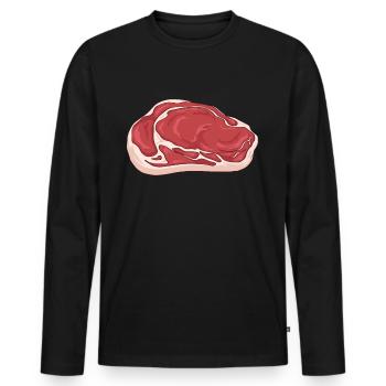 Meatcore Aesthetic Meat - Men's Premium Organic Long Sleeve Shirt - black - Front - Nico (187cm)