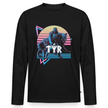 Tyr Norse God Asgard Norse Mythology Re - Men's Premium Organic Long Sleeve Shirt - black - Front - Nico (187cm)