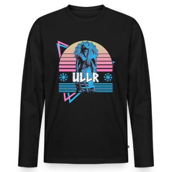 Ullr Norse God Asgard Norse Mythology R - Men's Premium Organic Long Sleeve Shirt - black - Front - Nico (187cm)