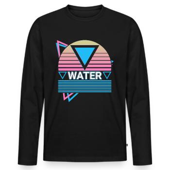 Water Element Symbol Paganism Wicca Wicca - Men's Premium Organic Long Sleeve Shirt - black - Front - Nico (187cm)