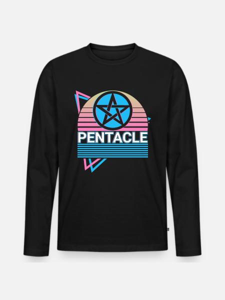 Pentagram Nordisk Symbol Nordisk Symbol Hei - Premium økologisk langærmet T-shirt til mænd - sort