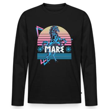 Mare Mythologie nordique Folklore germanique - T-shirt manches longues Premium bio Homme - noir - Devant - Nico (187cm)