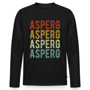 Asperg Stadt Retro Vintage - Männer Premium Bio Langarmshirt - Schwarz - Vorne - Nico (187cm)