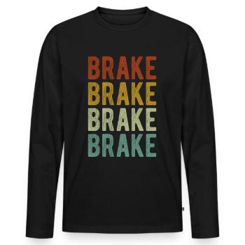 Brake City Retro Vintage - Men's Premium Organic Long Sleeve Shirt - black - Front - Nico (187cm)