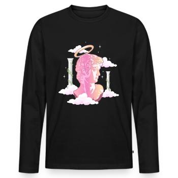 Angelcore Aesthetic Angel David Michelangelo Griec - Men's Premium Organic Long Sleeve Shirt - black - Front - Nico (187cm)