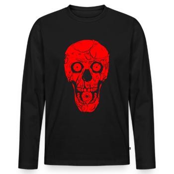 Zombiecore Ästhetik Gothic Totenkopf Zombie Weirdc - Männer Premium Bio Langarmshirt - Schwarz - Vorne - Nico (187cm)