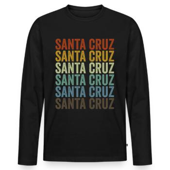 Santa Cruz Bolivia Retro Vintage - Men's Premium Organic Long Sleeve Shirt - black - Front - Nico (187cm)