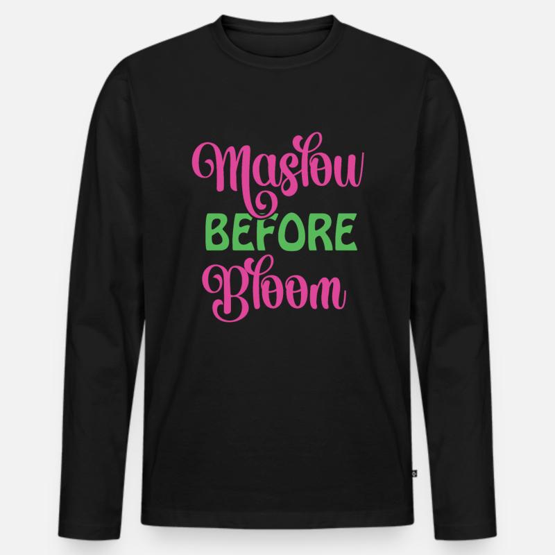 Maslow Before Bloom - Men's Premium Organic Long Sleeve Shirt - black