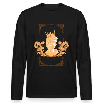 Baroque Aesthetic Statue Of David Dark Academia - Men's Premium Organic Long Sleeve Shirt - black - Front - Nico (187cm)