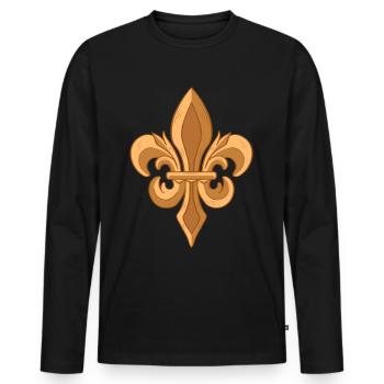 Baroque Aesthetic Symbol Dark Academia - Men's Premium Organic Long Sleeve Shirt - black - Front - Nico (187cm)