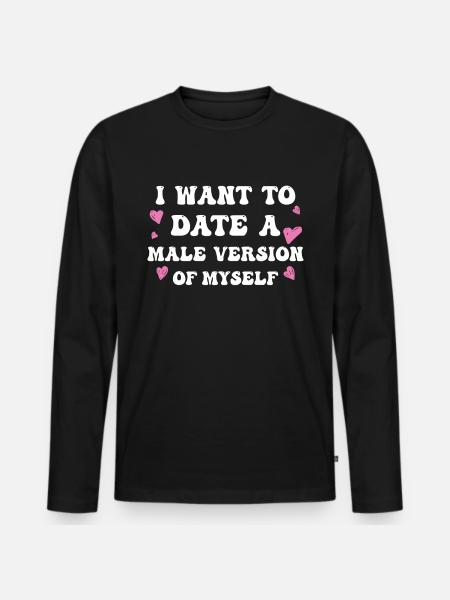Coquette Aesthetic Downtown - Men's Premium Organic Long Sleeve Shirt - black