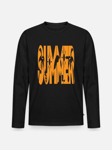 Summer Seaspn - Men's Premium Organic Long Sleeve Shirt - black