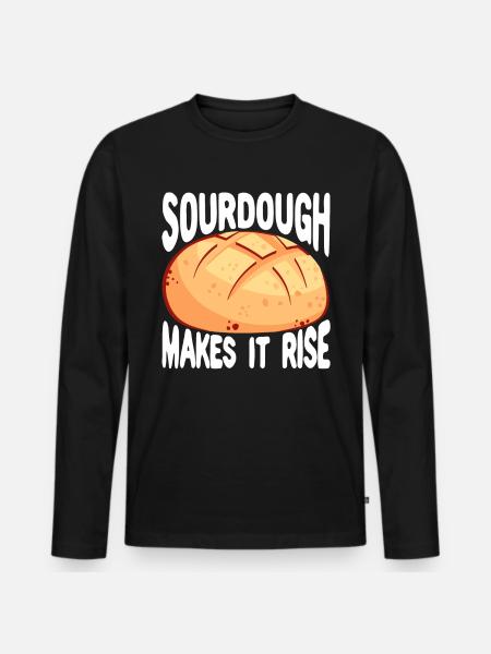 Funny bread baker - Men's Premium Organic Long Sleeve Shirt - black