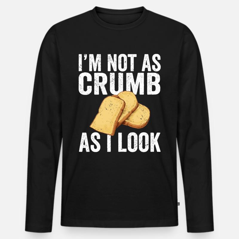 Funny bread baker - Men's Premium Organic Long Sleeve Shirt - black