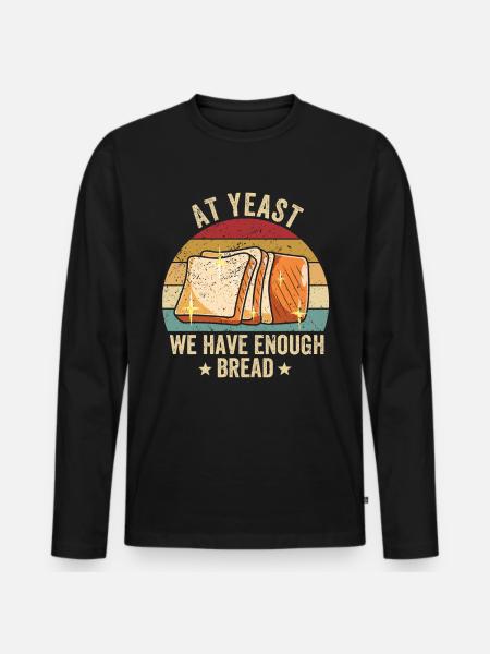 Funny bread baker - Men's Premium Organic Long Sleeve Shirt - black
