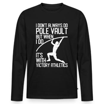 Fun Pole Vault Pole Vault - Men's Premium Organic Long Sleeve Shirt - black - Front - Nico (187cm)