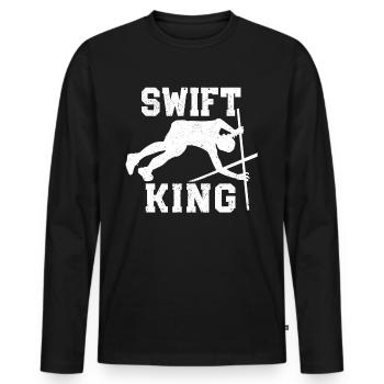 Fun Pole Vault Pole Vault - Men's Premium Organic Long Sleeve Shirt - black - Front - Nico (187cm)