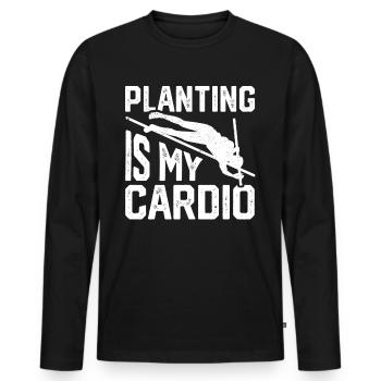 Fun Pole Vault Pole Vault - Men's Premium Organic Long Sleeve Shirt - black - Front - Nico (187cm)