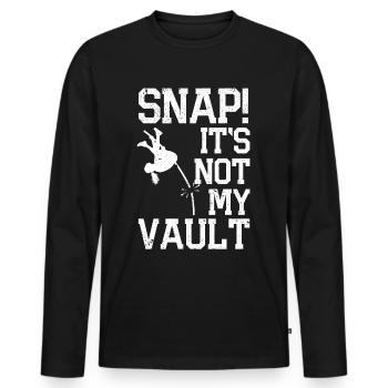 Fun Pole Vault Pole Vault - Men's Premium Organic Long Sleeve Shirt - black - Front - Nico (187cm)