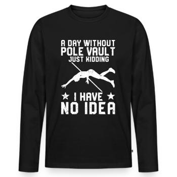 Fun Pole Vault Pole Vault - Men's Premium Organic Long Sleeve Shirt - black - Front - Nico (187cm)